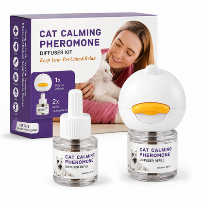 Neblios™ Cat Calming Diffuser Kit – 2026 Upgraded Pheromone Technology for Reducing Stress, Spraying, Scratching & Anxiety in Cats, Support Calm Behavior