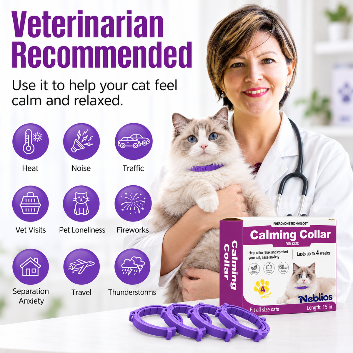 Neblios Calming Collar for Cats
