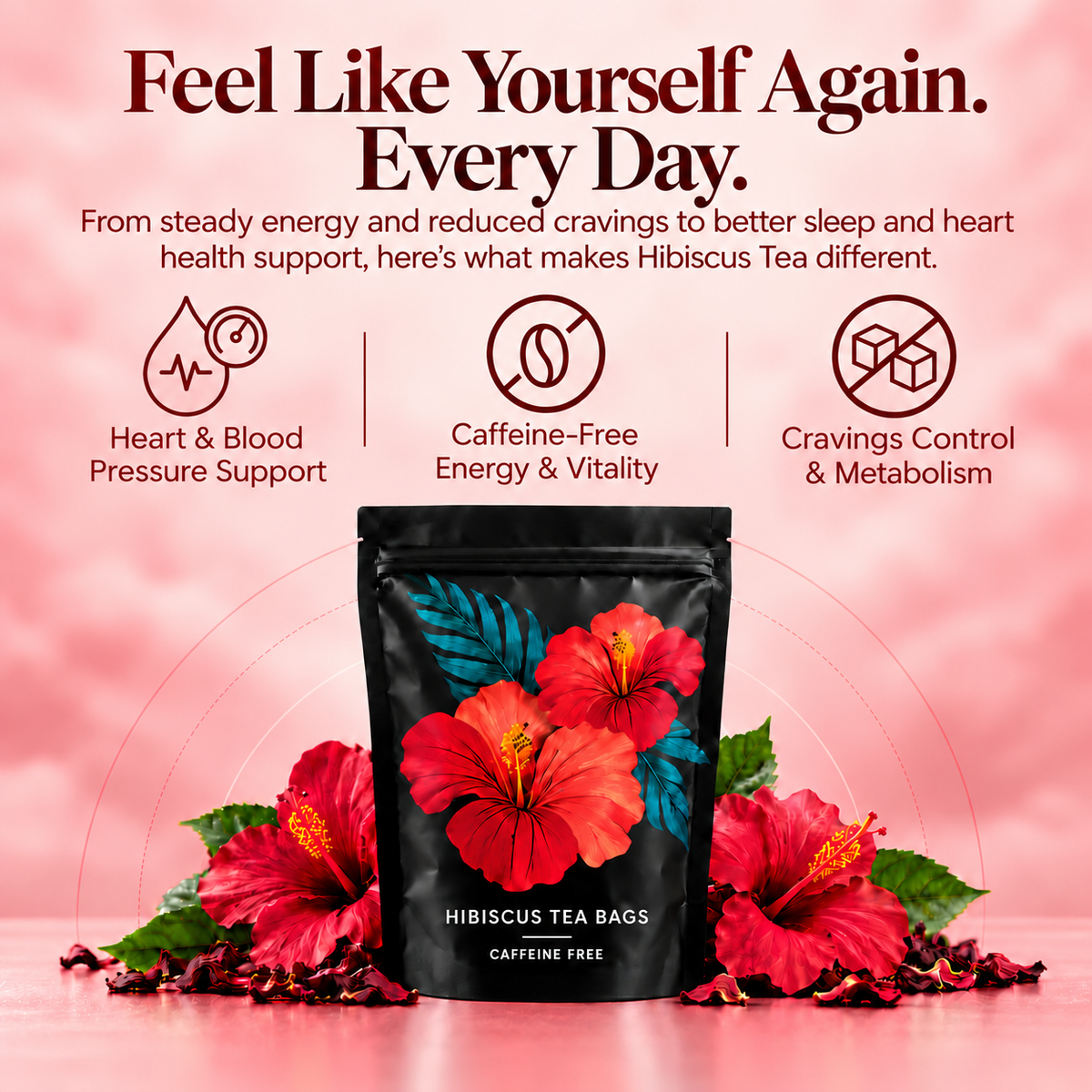 Neblios Hibiscus Tea — Lower Your Blood Pressure Naturally, Backed by 100+ Clinical Studies