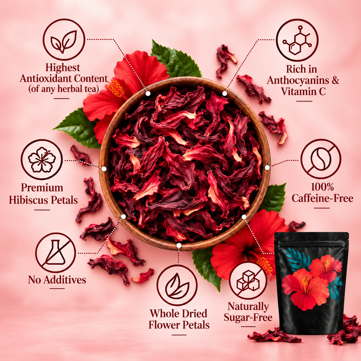 Neblios Organic Hibiscus Tea Bags