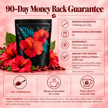 Neblios Hibiscus Tea — Lower Your Blood Pressure Naturally, Backed by 100+ Clinical Studies