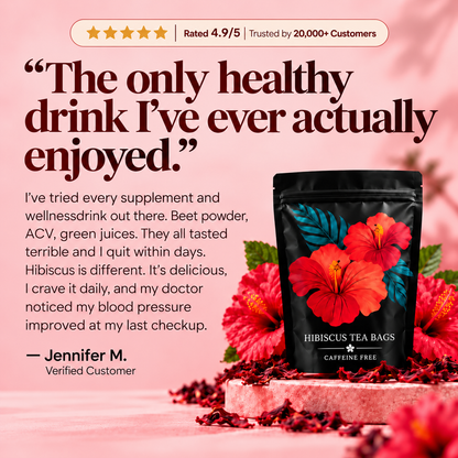 Neblios Hibiscus Tea — Lower Your Blood Pressure Naturally, Backed by 100+ Clinical Studies
