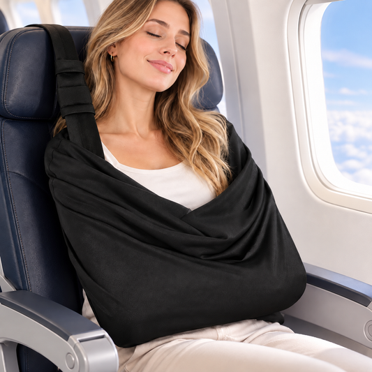 Neblios-Premium Travel Blanket System – Airplane Sleep Support, Blanket Body Sling for Deep Sleep