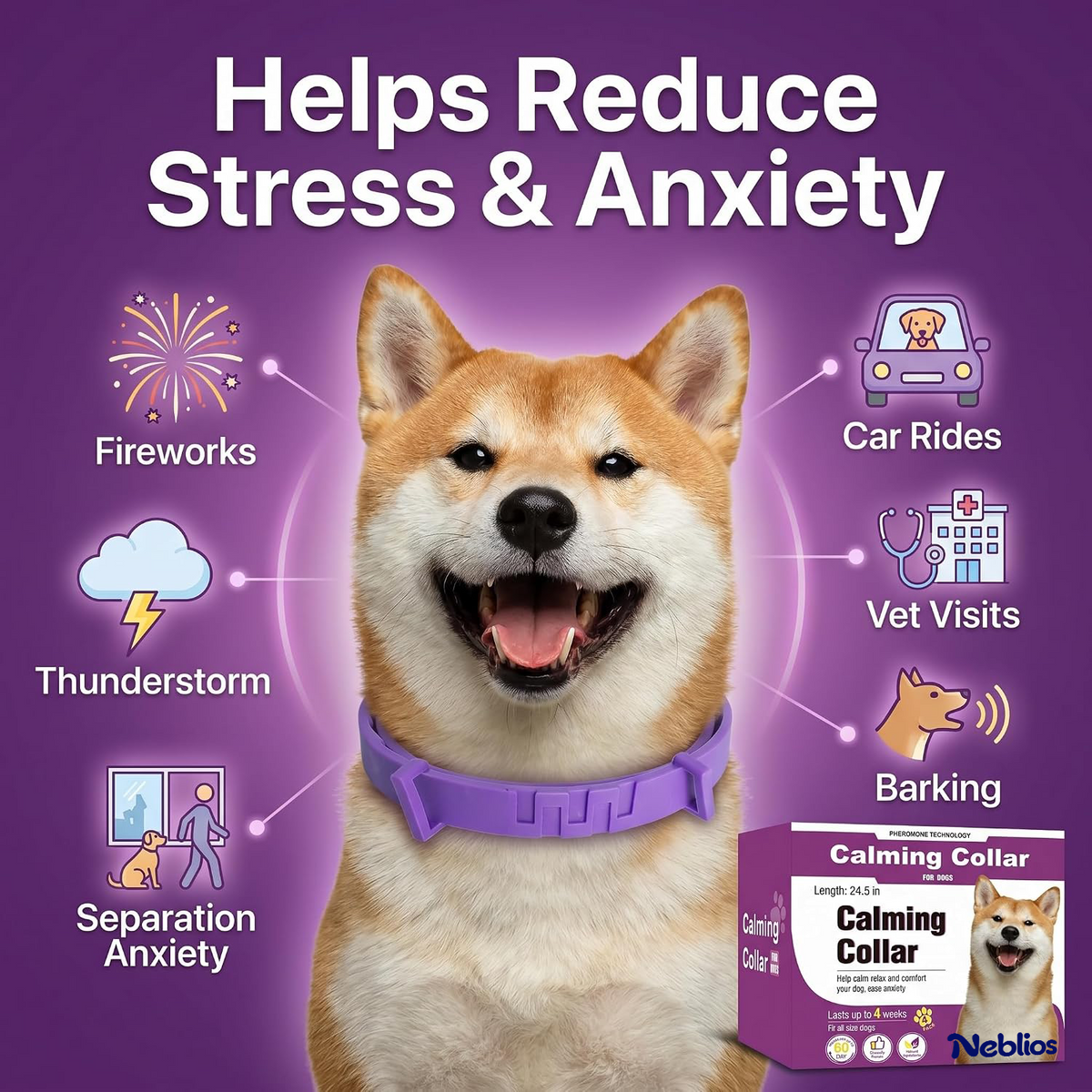 Neblios Calming Collar for Dogs